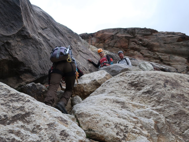 Bernadette, Evelyn und Erich zwischen Ochsentaler Gletscher und Ill (16. Aug.)