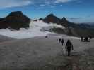 Bernadette, Evelyn und Erich am Ochsentaler Gletscher (16. Aug.)