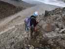 Bernadette und Evelyn zwischen Großem Piz Buin und Ochsentaler Gletscher (16. Aug.)