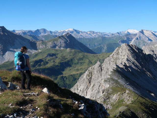 Sabine auf der Hinteren Großwandspitze, 2.437 m (22. Aug.)