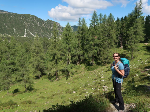 Sabine zwischen Großem Pleißlingkeil und Oberer Pleißlingalm (22. Aug.)