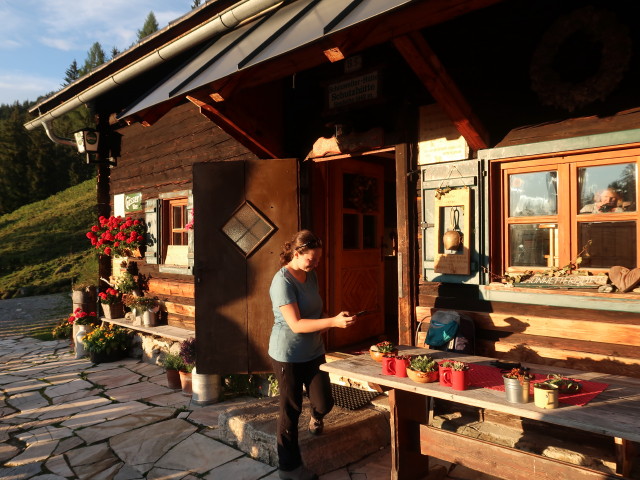 Sabine bei der Sch&ouml;nwetterh&uuml;tte, 1.442 m (4. Sept.)