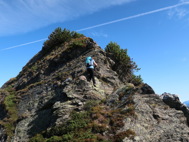 Sabine zwischen Auerloch und K&uuml;hofenspitz (5. Sept.)