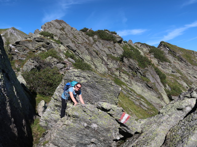 Sabine zwischen Auerloch und K&uuml;hofenspitz (5. Sept.)