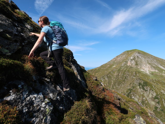 Sabine zwischen Auerloch und K&uuml;hofenspitz (5. Sept.)