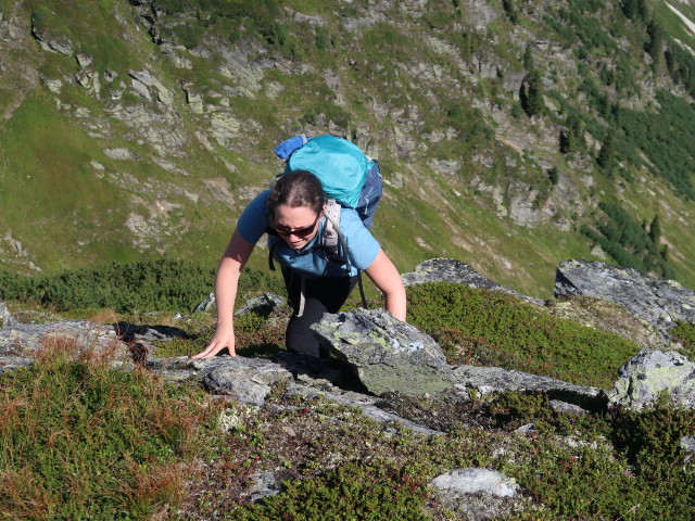 Sabine zwischen Auerloch und K&uuml;hofenspitz (5. Sept.)