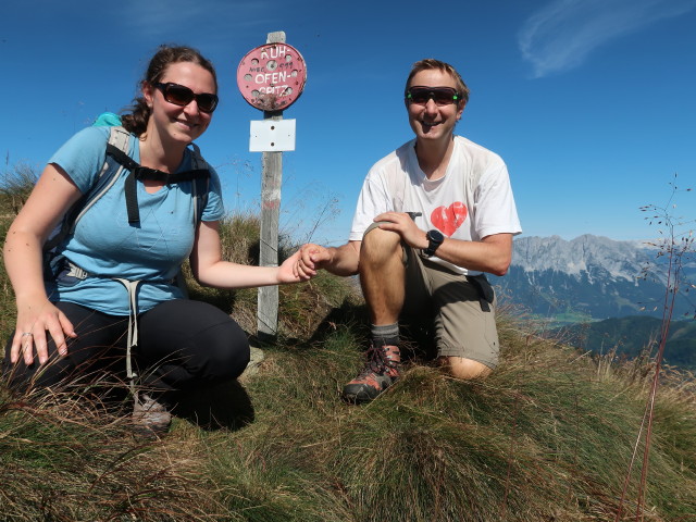 Sabine und ich am K&uuml;hofenspitz, 2.145 m (5. Sept.)