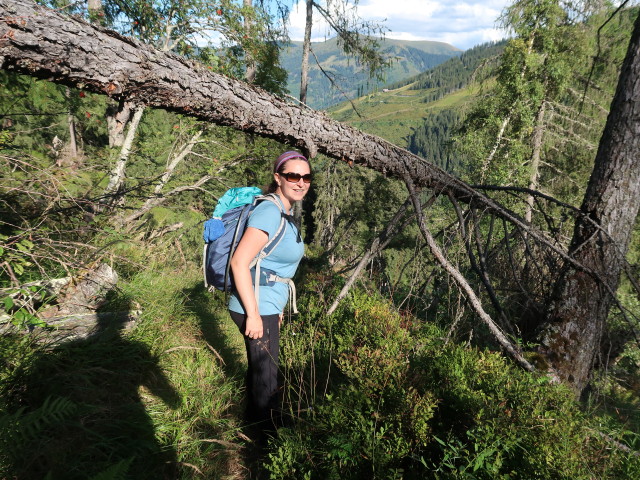 Sabine zwischen Schusterboden und Vorderer M&ouml;rsbachalm (5. Sept.)