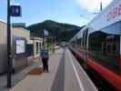 Sabine im Bahnhof Stein an der Enns, 667 m (4. Sept.)