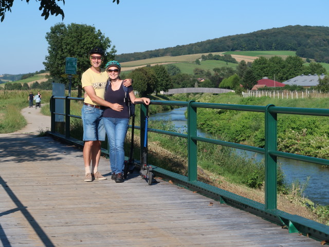 Ich und Sabine bei der M&uuml;ndung des Moosbachs