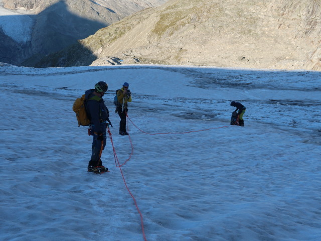 Stefan, Christian und Romana am Obersulzbachkees (12. Sept.)