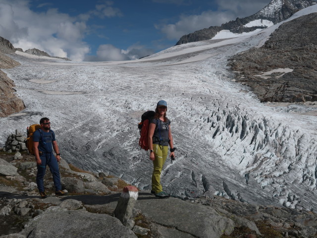 Stefan und Romana zwischen Obersulzbachkees und Kürsingerhütte (12. Sept.)