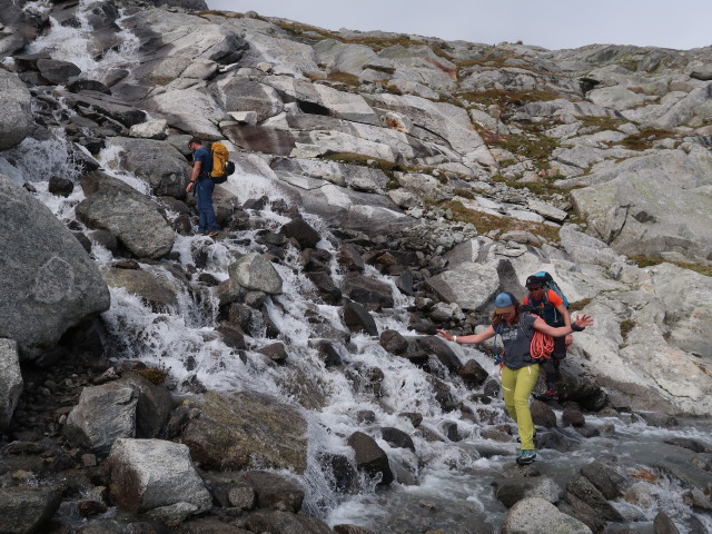 Stefan, Romana und Christian zwischen Obersulzbachkees und K&uuml;rsingerh&uuml;tte (12. Sept.)