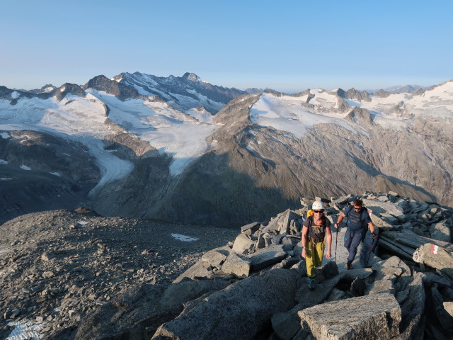 Romana und Stefan zwischen Kürsingerhütte und Keeskogel (13. Sept.)