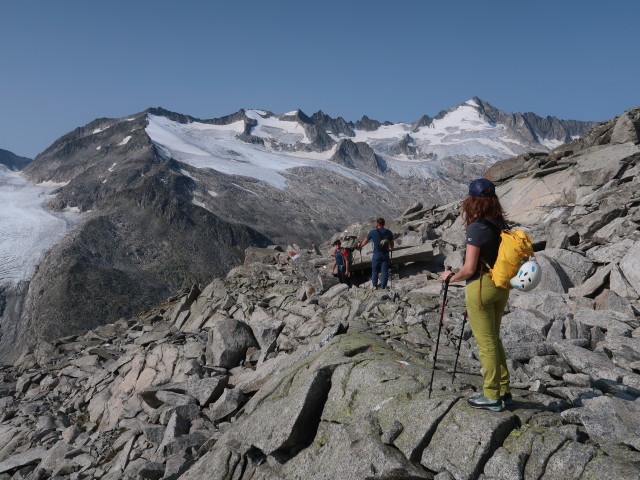 Christian, Stefan und Romana zwischen Keeskogel und K&uuml;rsingerh&uuml;tte (13. Sept.)