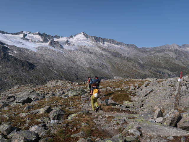 Christian, Romana und Stefan zwischen Keeskogel und K&uuml;rsingerh&uuml;tte (13. Sept.)