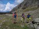 Christian, Romana und Stefan zwischen Aschamalm und Obersulzbachhütte (11. Sept.)