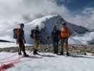 Christian, Romana, Stefan und ich am Kleinvenediger, 3.470 m (12. Sept.)