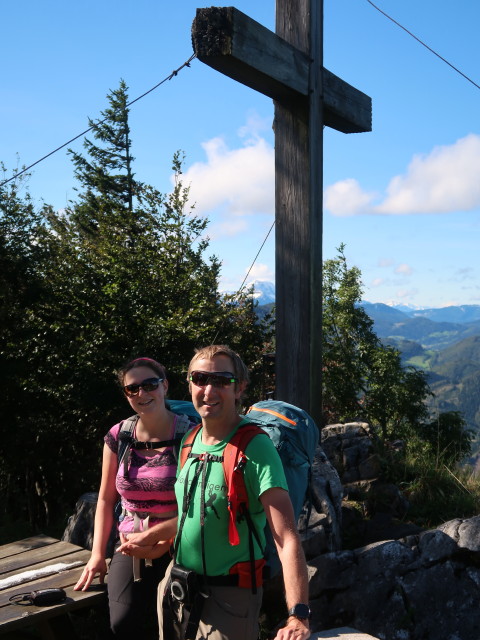 Sabine und ich am Hohenstein, 1.195 m