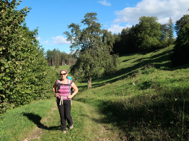 Sabine zwischen Eibenberg und D&ouml;rfl auf der Eben