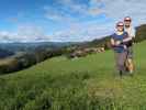 Sabine und ich beim Scheurerkreuz, 937 m