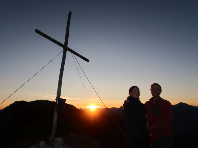 Sabine und ich am Gamskogel, 1.710 m (8. Nov.)