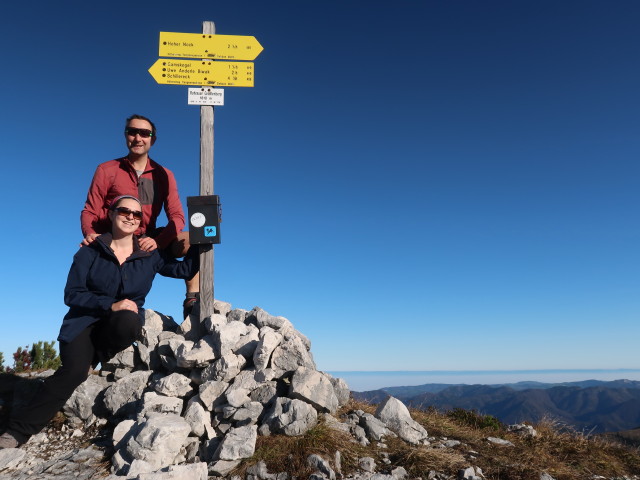 Sabine und ich am Rohrauer Größtenberg, 1.810 m (8. Nov.)