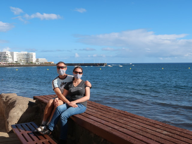 Ich und Sabine auf der Playa de El Médano (28. Nov.)