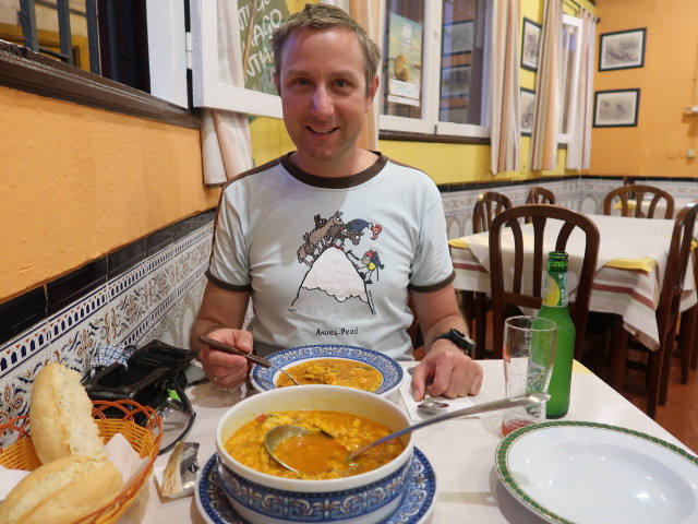 Ich im Restaurant la Pandorga in San Andr&eacute;s (28. Nov.)