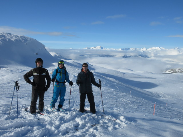 Ich, Marisa und Ronald auf der Piste 'Grünbühl' (13. Dez.)