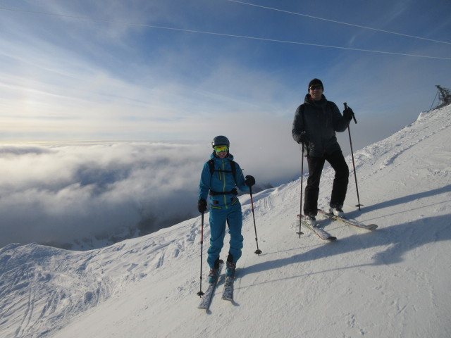 Marisa und Ronald auf der Piste 'Urdenfürggli' (13. Dez.)