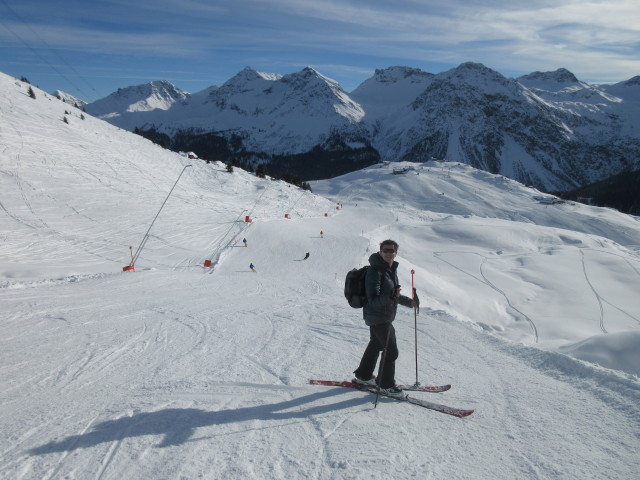 Ronald auf der Piste 'Weisshorngipfel-Sattelhütte-LAW Mitte' (14. Dez.)