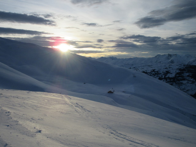 bei der Bergstation der Lavozbahn (14. Dez.)