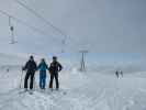 Ronald, Marisa und ich bei der Bergstation des Windeggalifts, 2.230 m (13. Dez.)