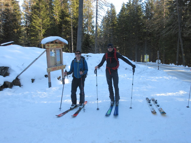 Ronald und Stephan zwischen Schmelz und Kleinem Winterleitensee