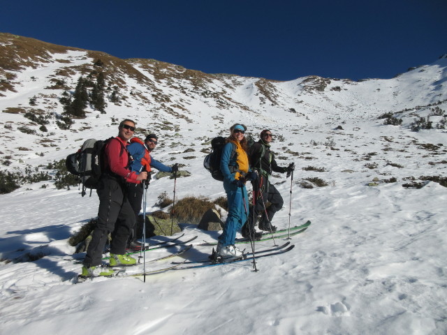 Ich, Stefan, Romana und Christian zwischen Kettentalalm und Kettentalkogel