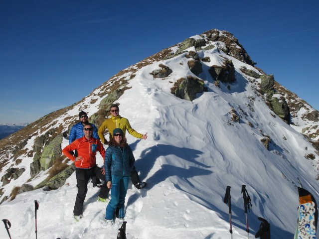 Stefan, ich, Christian und Romana zwischen Kettentalalm und Kettentalkogel