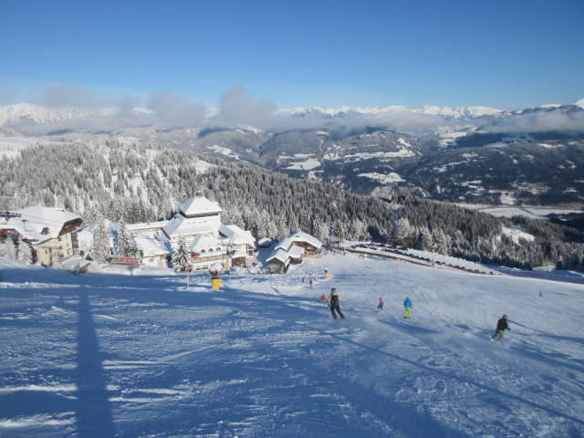 Birgit und Thomas auf der Tressdorfer-Alm-Abfahrt