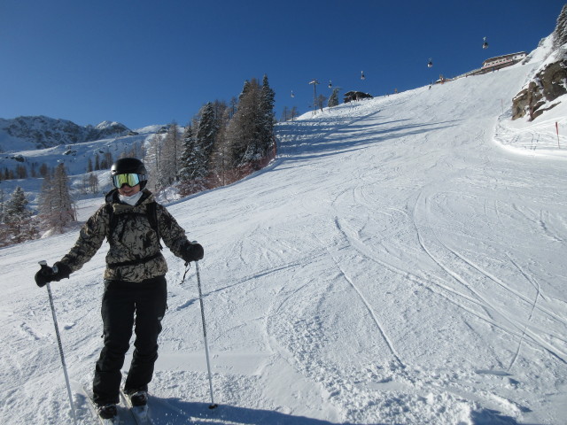 Birgit auf der Tröglabfahrt