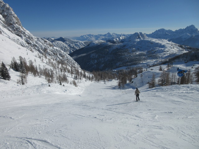 Birgit auf der Garnitzen-Alm-Abfahrt