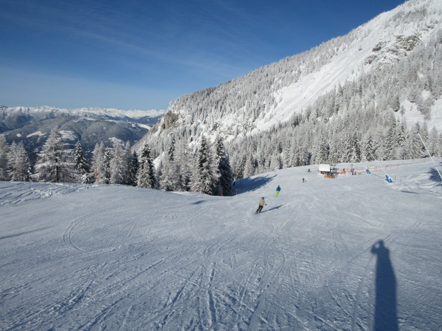 Birgit und Thomas auf der Watschiger-Alm-Abfahrt