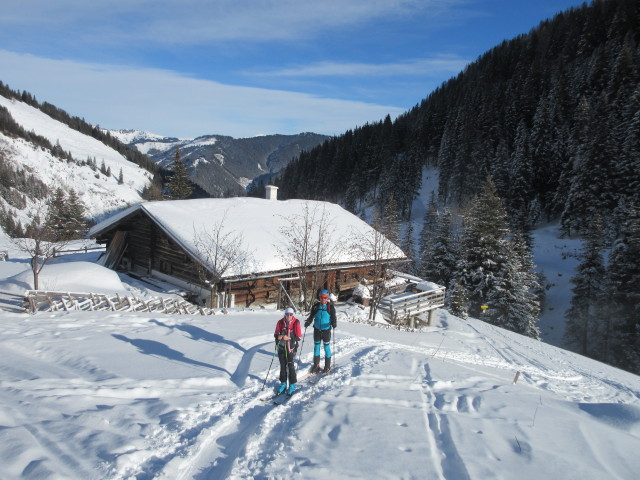 Sarah und Georg auf der Oberharbachalm, 1.621 m