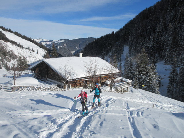 Sarah und Georg auf der Oberharbachalm, 1.621 m