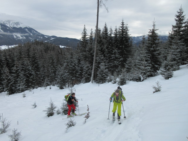 Cees und Corinna zwischen Steingraben und Grubbichlwald