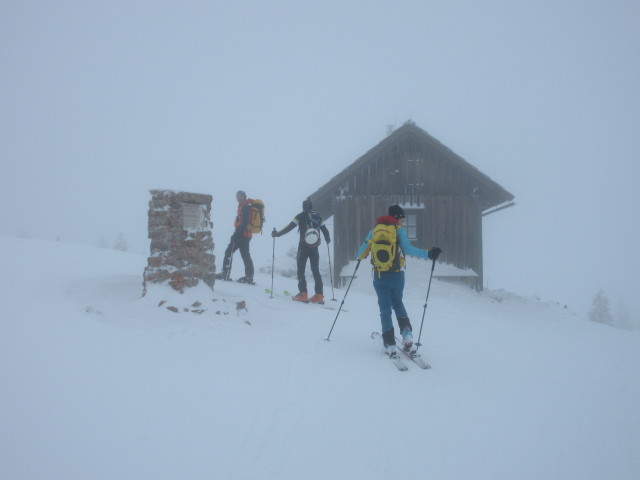 Eric, Arno und Stefanie bei der Kutatschhütte