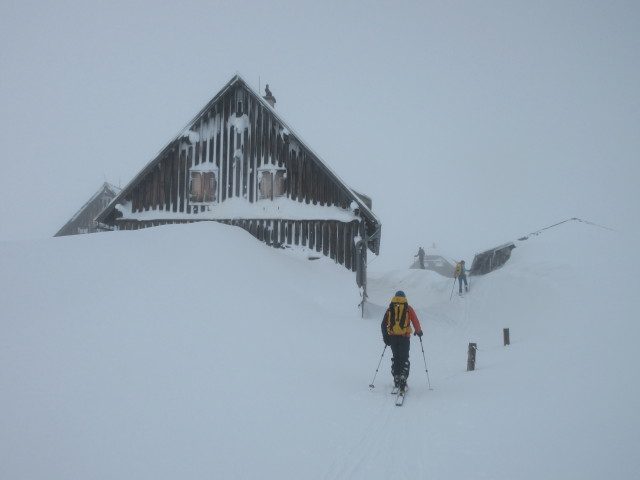 Eric, Arno und Stefanie bei der Michlbauerhütte, 1.731 m