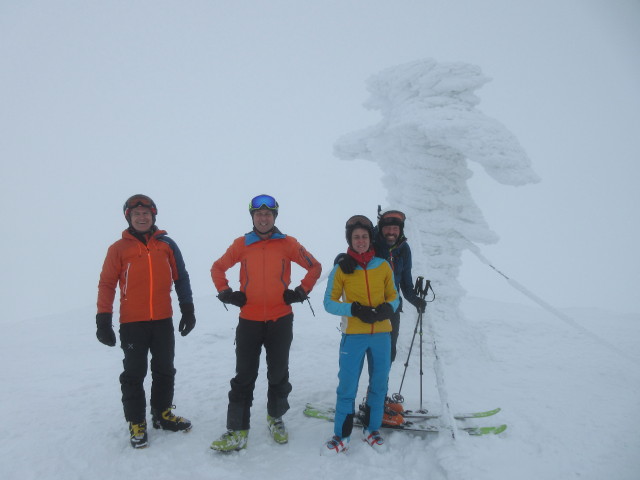 Eric, ich, Stefanie und Arno am Windberg, 1.903 m