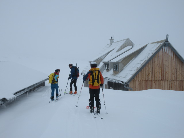 Stefanie, Arno und Eric bei der Michlbauerhütte, 1.731 m