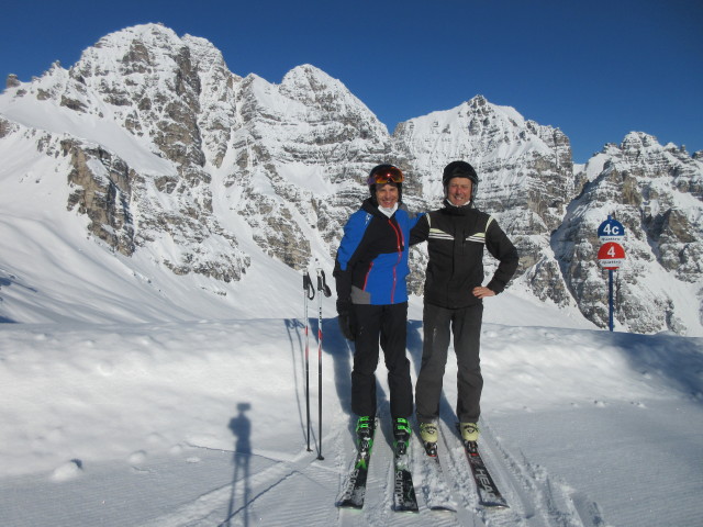 Stefan und ich auf der Burgstall-Abfahrt