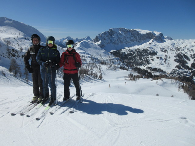 Ich, Thomas und Birgit auf der Familienabfahrt